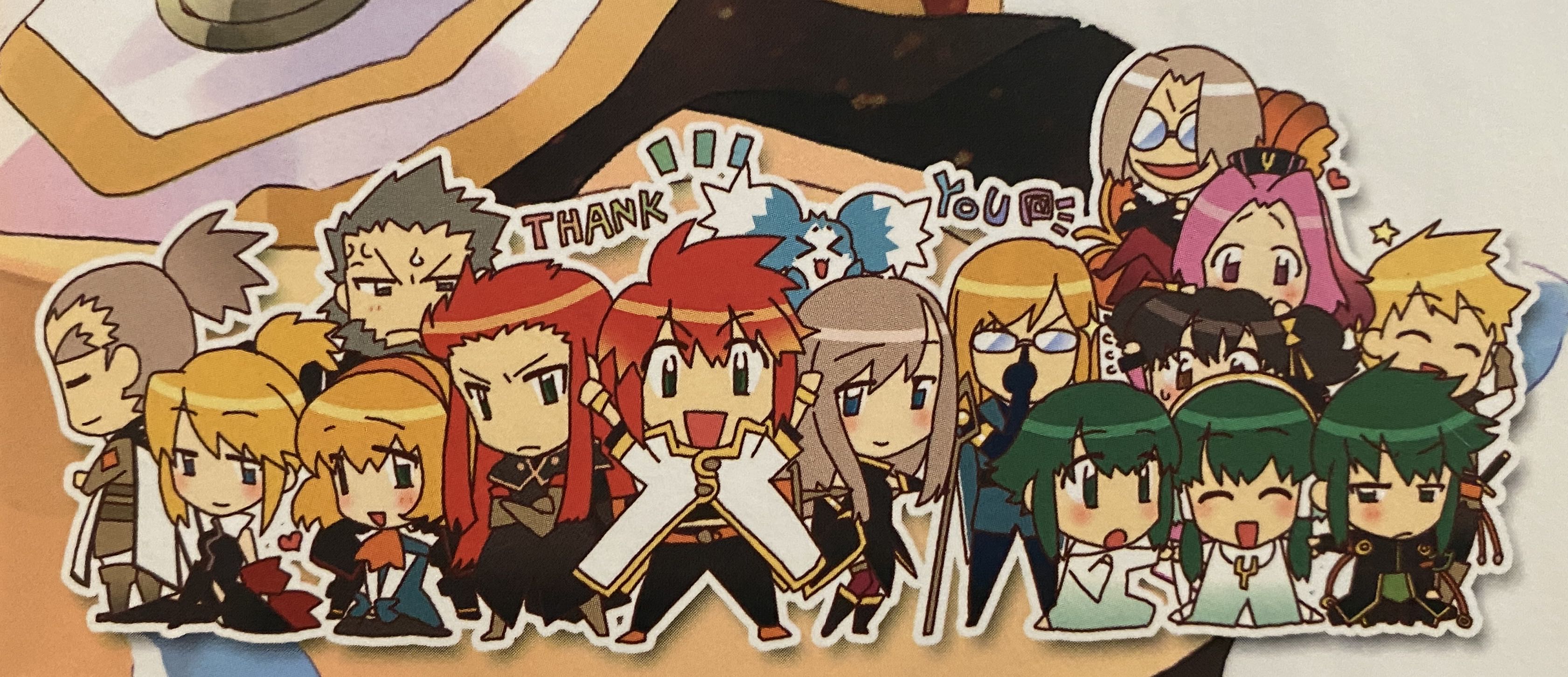 Sync as he appears on the back cover of the Tales of the Abyss manga, Volume 8