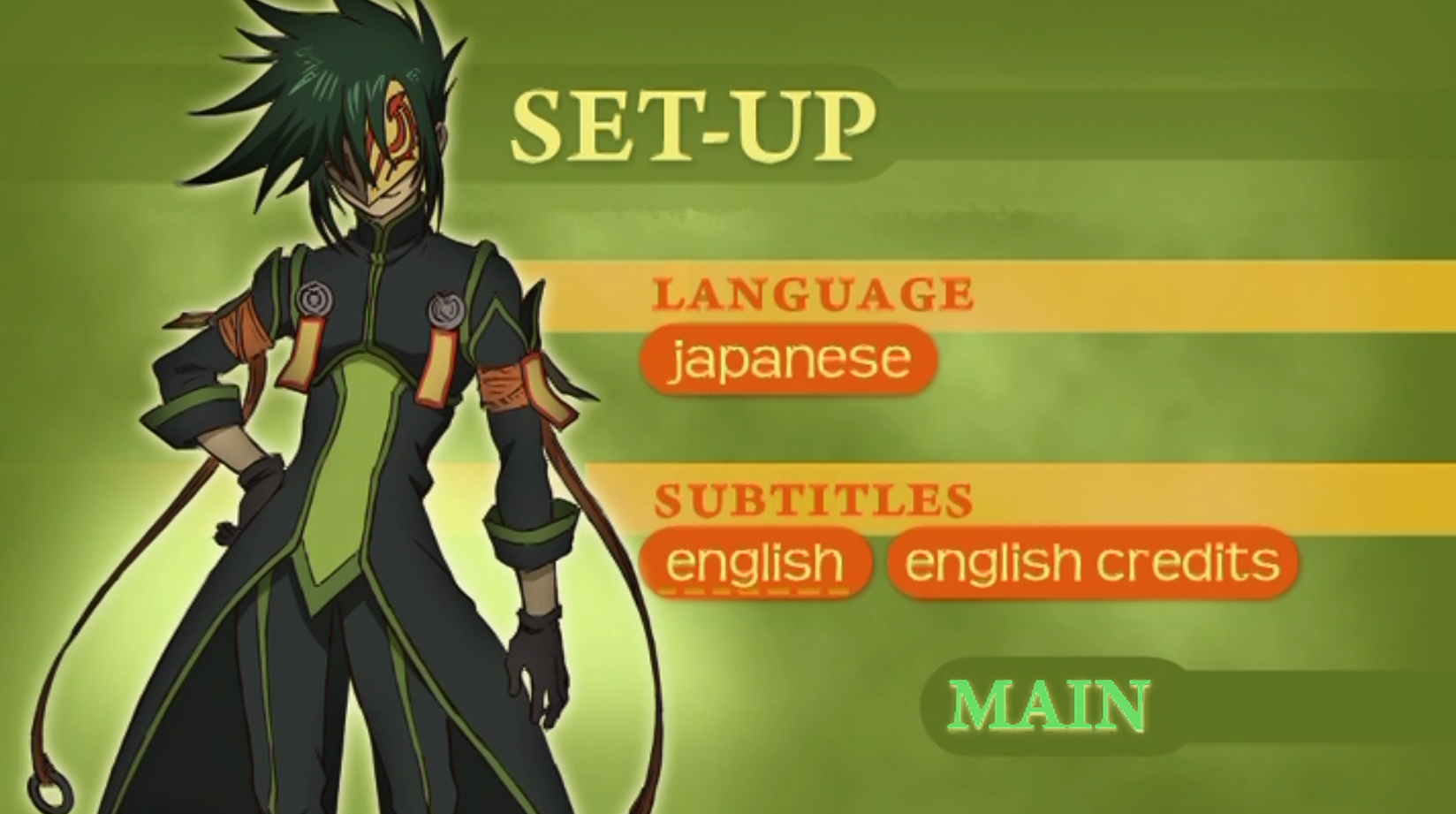 Sync on the set-up screen on disc 2 of the anime